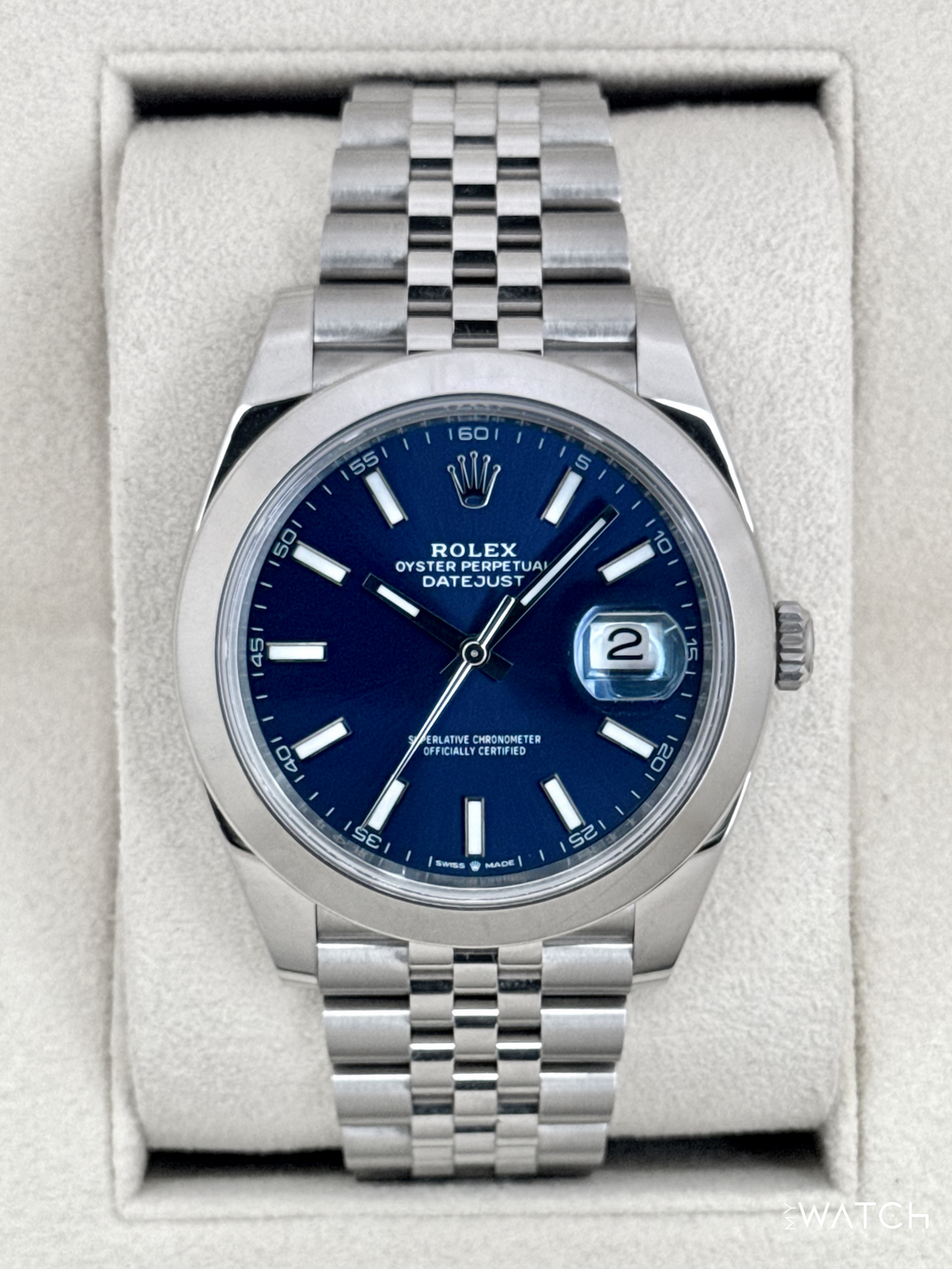 NEW 2023 Rolex Datejust 41mm 126300 Stainless Steel Jubilee Blue Dial