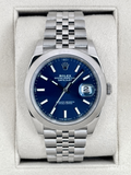 NEW 2023 Rolex Datejust 41mm 126300 Stainless Steel Jubilee Blue Dial