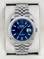 NEW 2023 Rolex Datejust 41mm 126300 Stainless Steel Jubilee Blue Dial