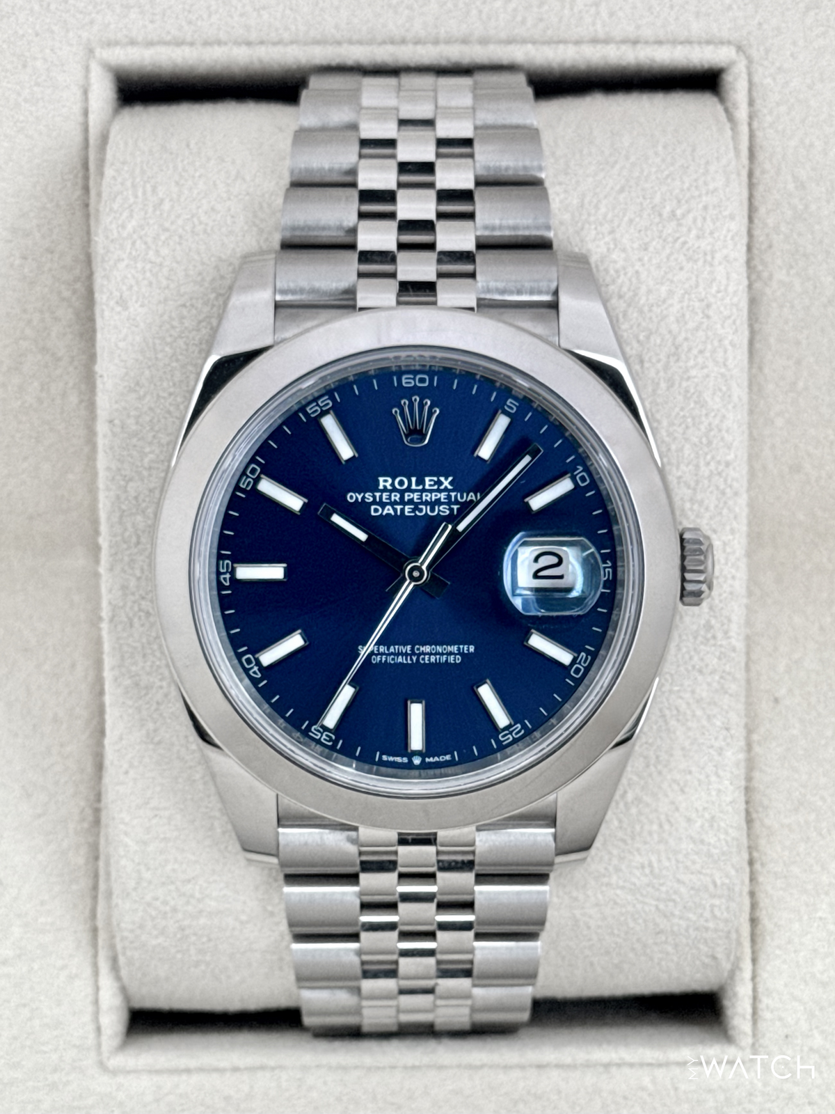 NEW 2023 Rolex Datejust 41mm 126300 Stainless Steel Jubilee Blue Dial