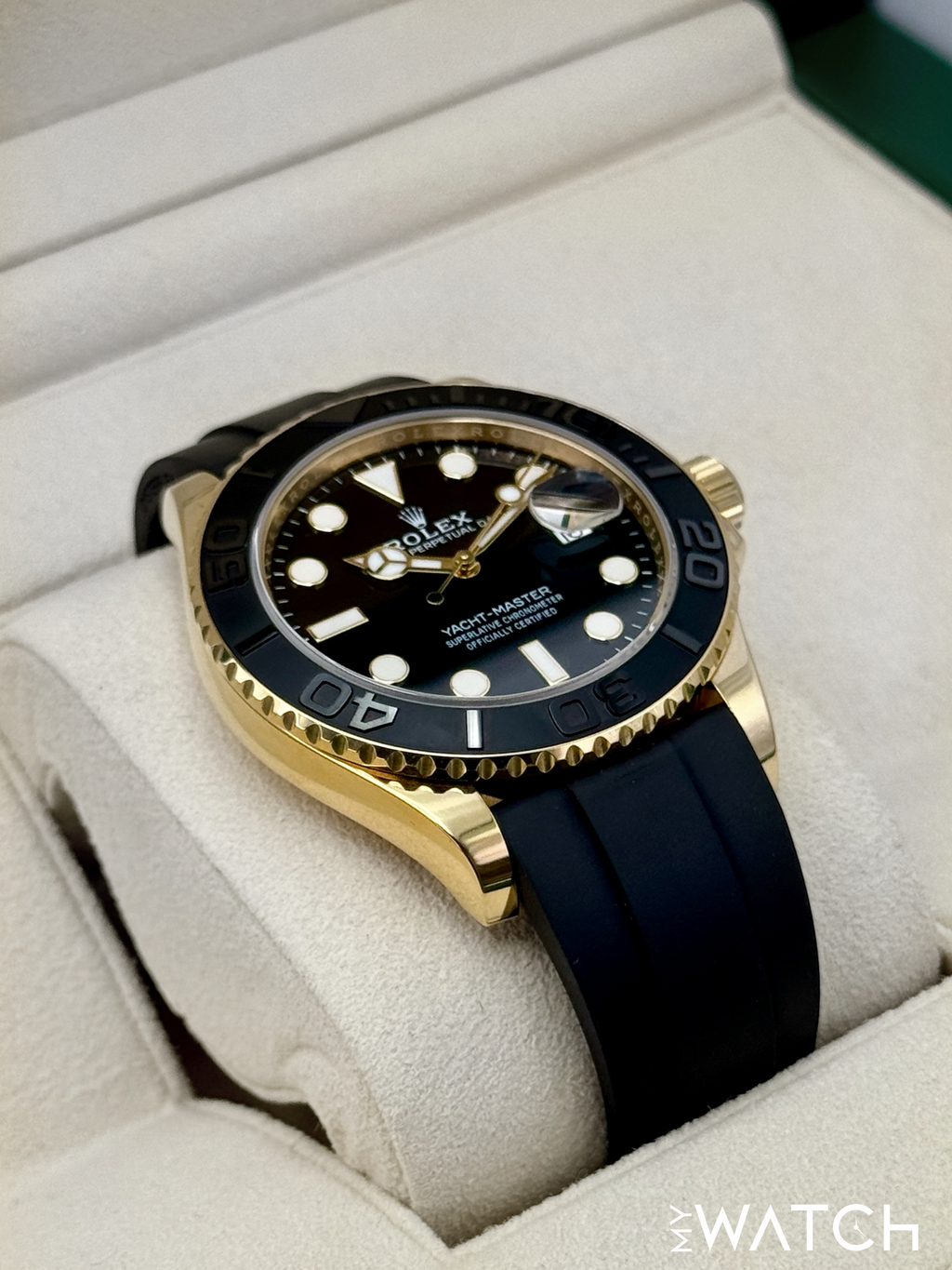 2023 Rolex Yacht-Master 42mm 226658 Gold Oysterflex Black Dial