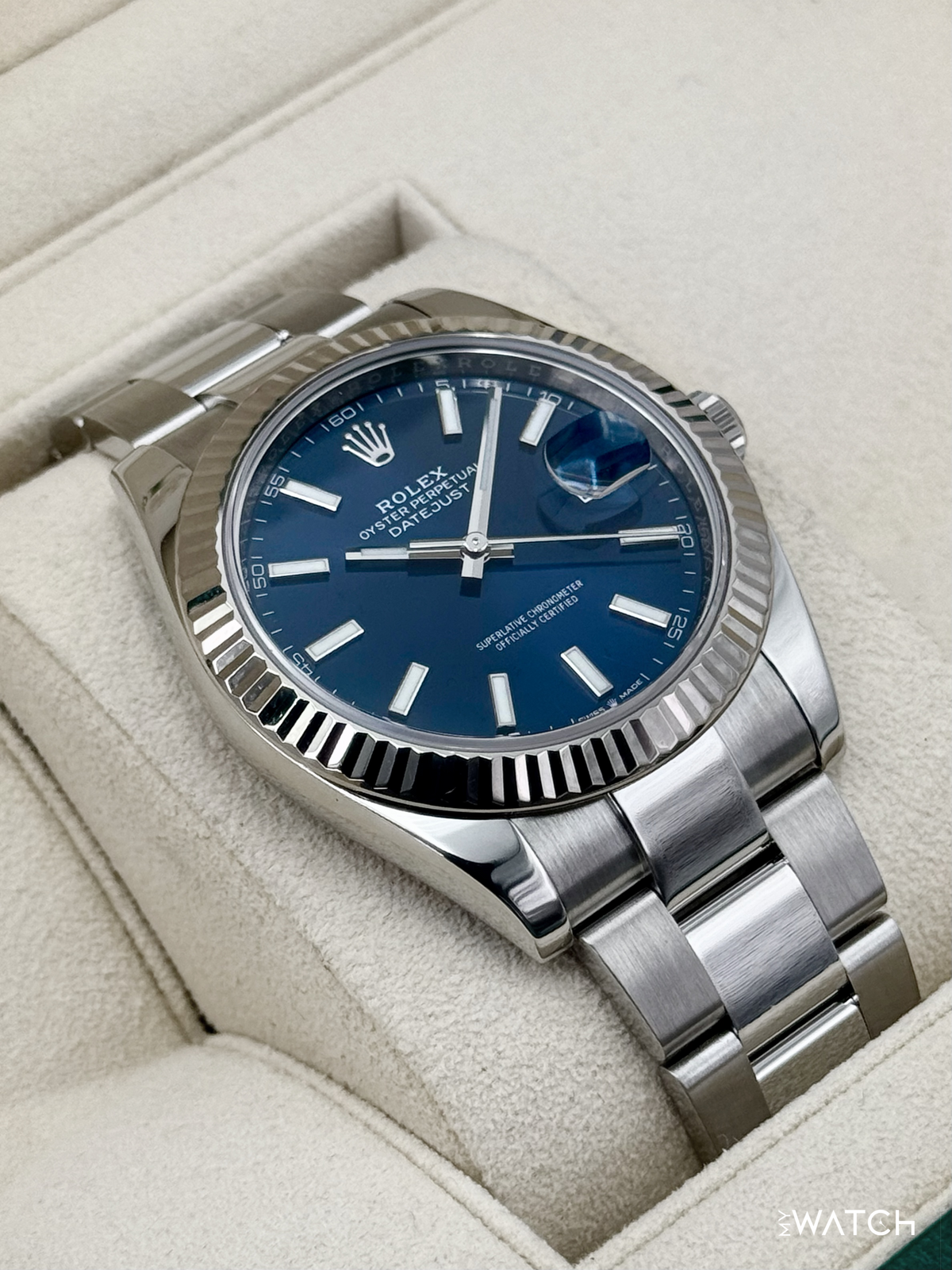 2021 Rolex Datejust 41mm 126334 Stainless Steel Oyster Blue Dial