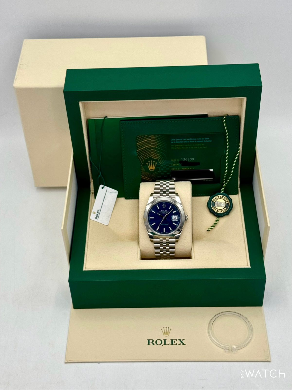 NEW 2023 Rolex Datejust 41mm 126300 Stainless Steel Jubilee Blue Dial
