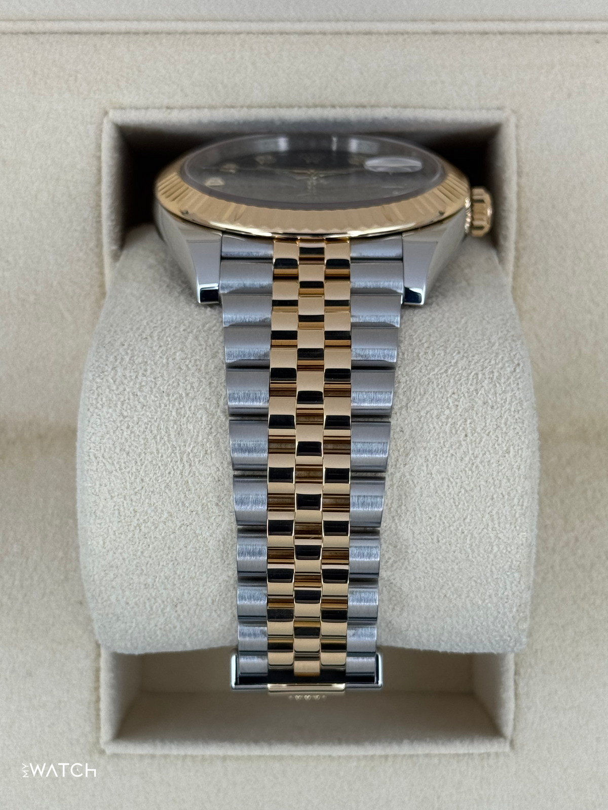 2024 Rolex Datejust 41mm 126333 Two-Tone Jubilee Black Diamond Dial