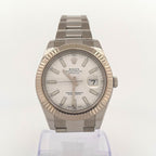 2013 Rolex Datejust II 41mm 116334 Oyster White Stick Dial