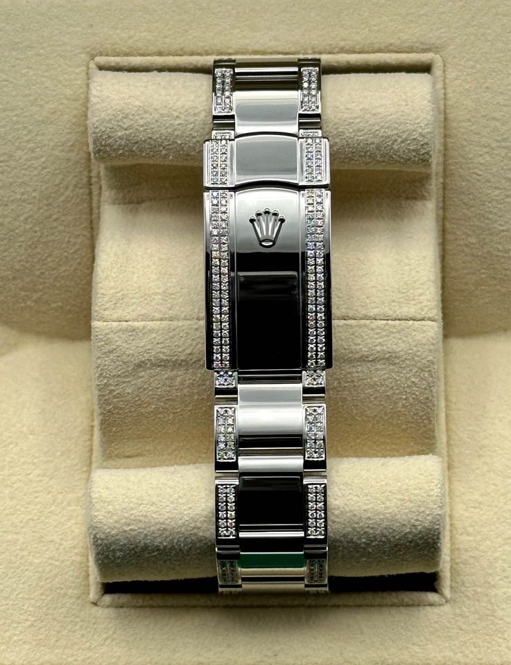 Rolex Datejust 41mm 126300 Diamonds Oyster Black Stick Dial