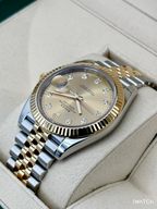 2022 Rolex Datejust 41mm 126333 Two-Tone Jubilee Champagne Diamond Dial