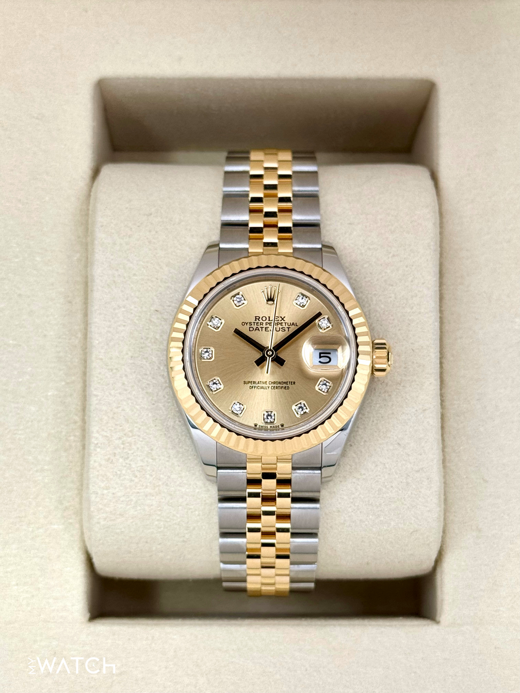 NEW 2025 Rolex Lady Datejust 28mm 279173 Jubilee Champagne Diamond Dial