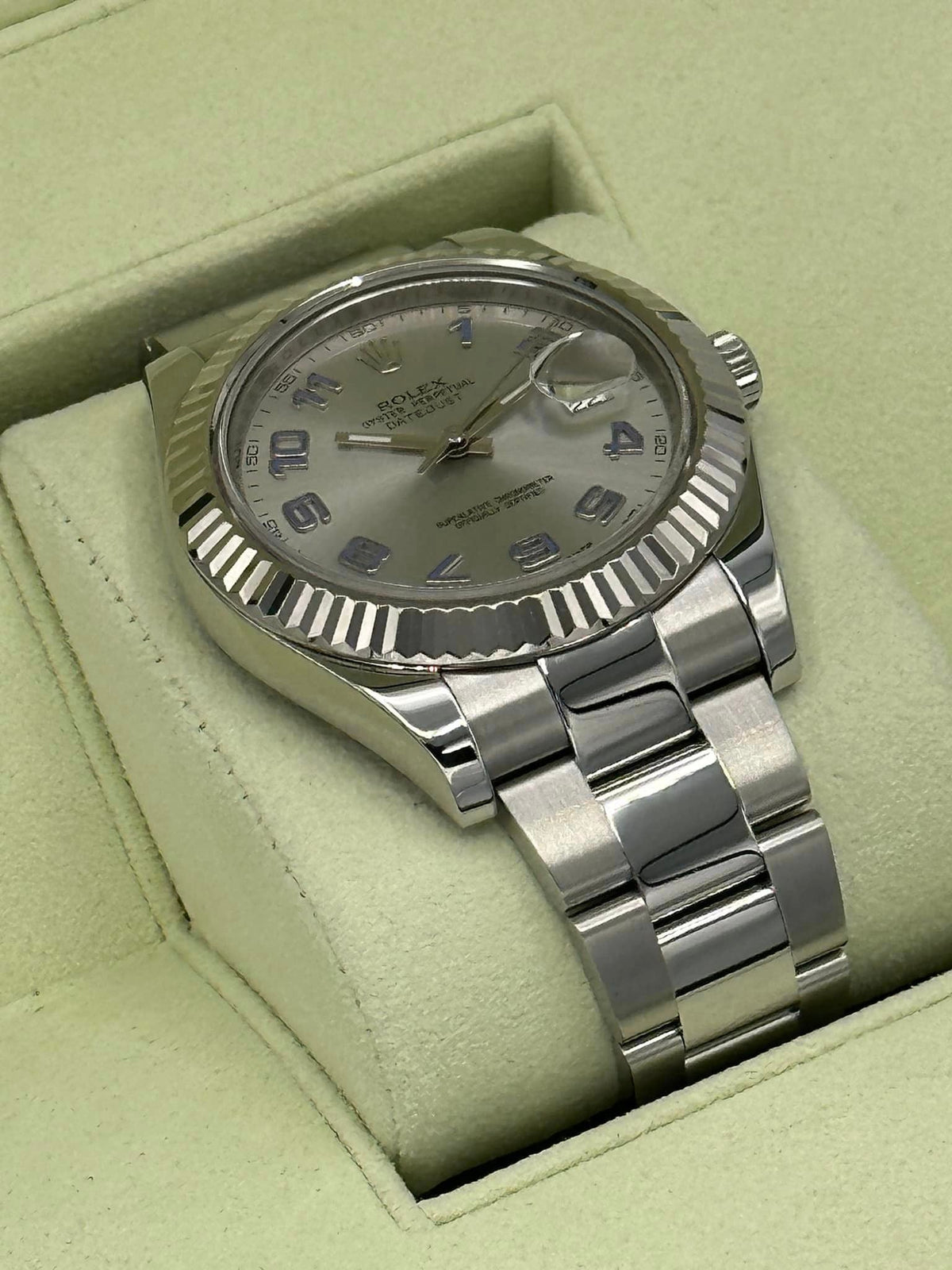 2012 Rolex Datejust II 41mm 116334 Oyster Silver Numerical Dial