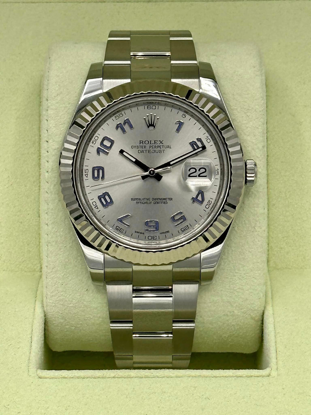 2012 Rolex Datejust II 41mm 116334 Oyster Silver Numerical Dial