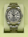 2012 Rolex Datejust II 41mm 116334 Oyster Silver Numerical Dial