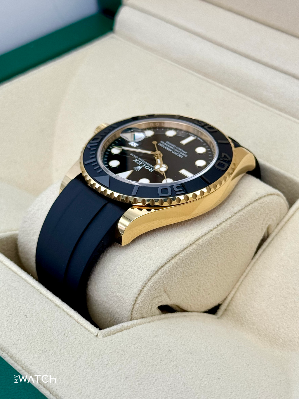 2023 Rolex Yacht-Master 42mm 226658 Gold Oysterflex Black Dial