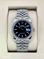 NEW 2026 Rolex Datejust 36mm 126234 Stainless Steel Jubilee Black Dial