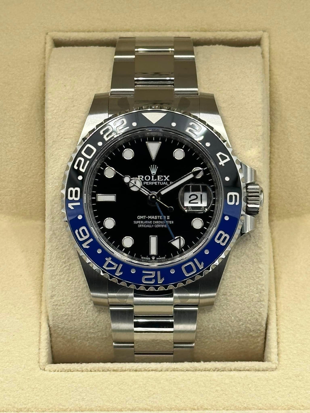 NEW 2023 Rolex GMT-Master II "Batman" 40mm 126710BLNR Oyster
