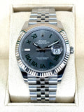 2023 Rolex Datejust 41mm 126334 Stainless Steel Jubilee Wimbledon Dial