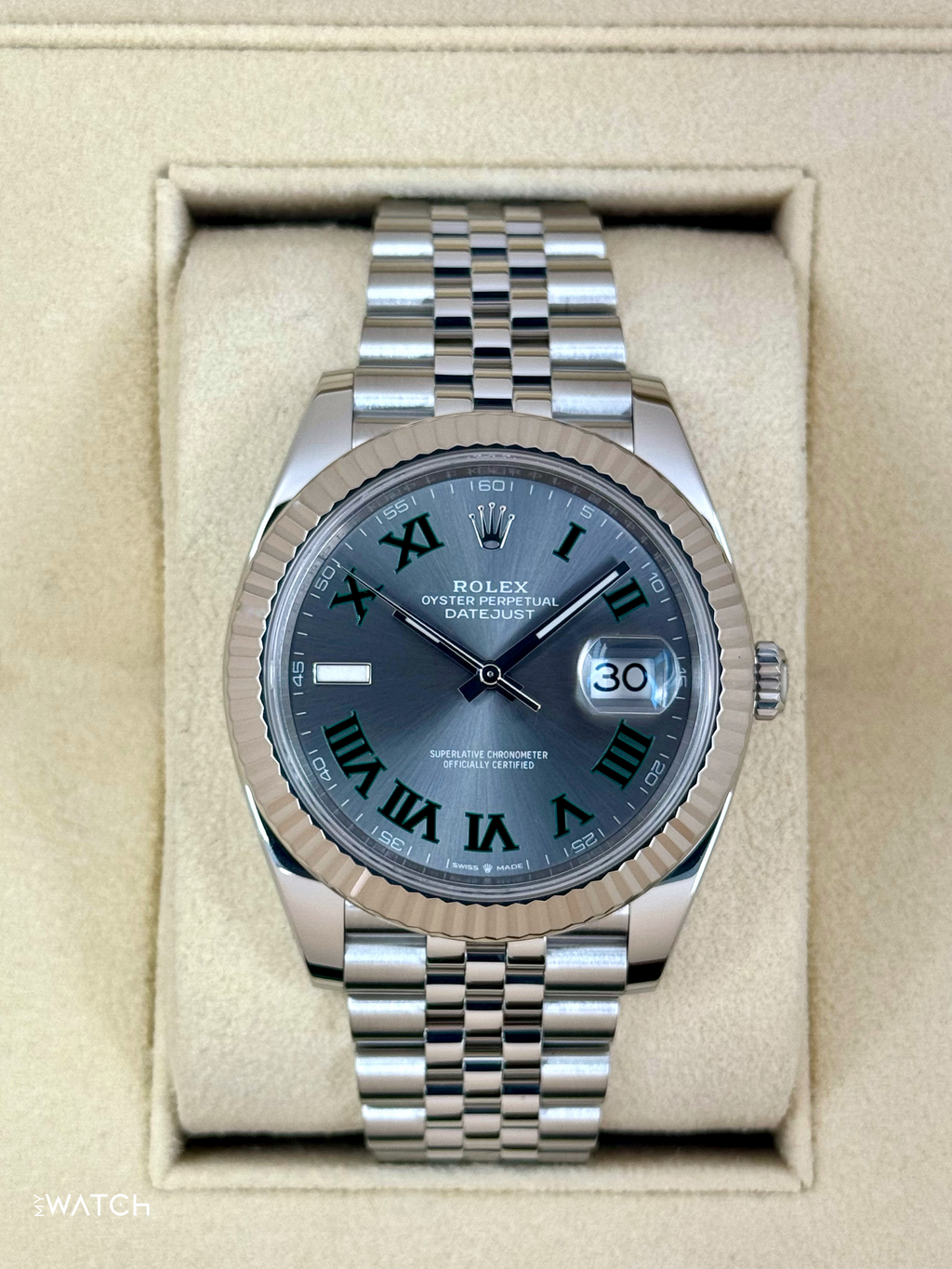2023 Rolex Datejust 41mm 126334 Jubilee Wimbledon Dial