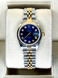 Rolex Lady-Datejust 28mm 79173 Two-Tone Blue 10 Diamond Dial