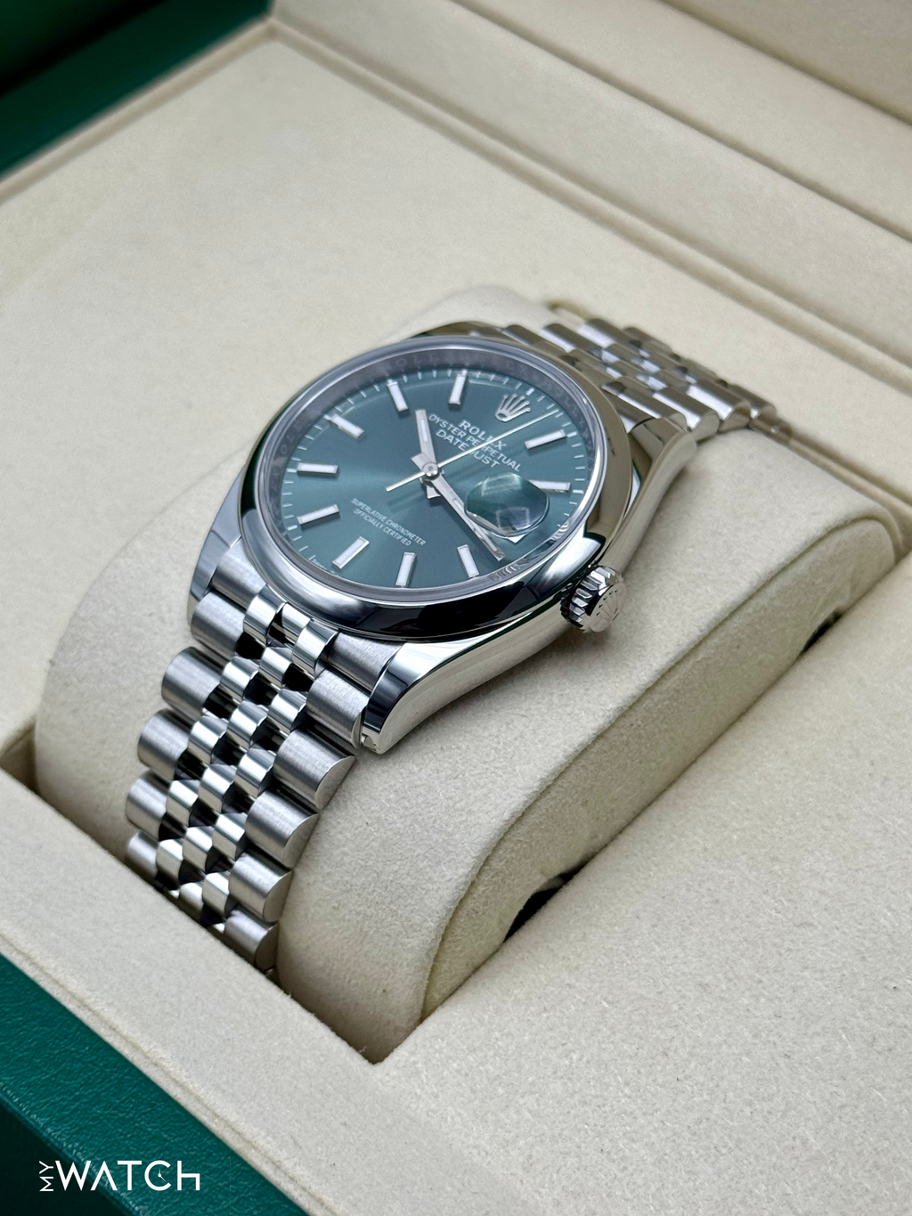 NEW 2026 Rolex Datejust 36mm 126200 Stainless Steel Jubilee Green Dial