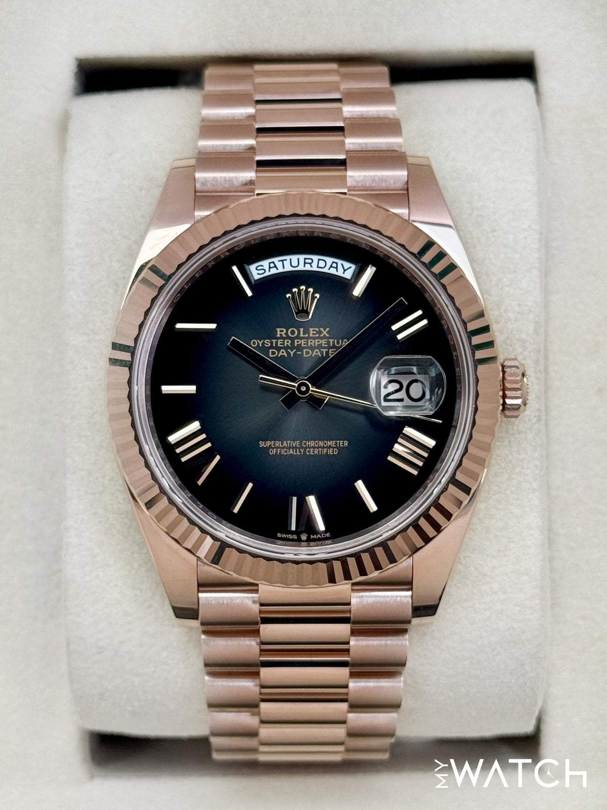 NEW 2025 Rolex Day-Date 40mm 228235 Presidential Slate Ombre Dial