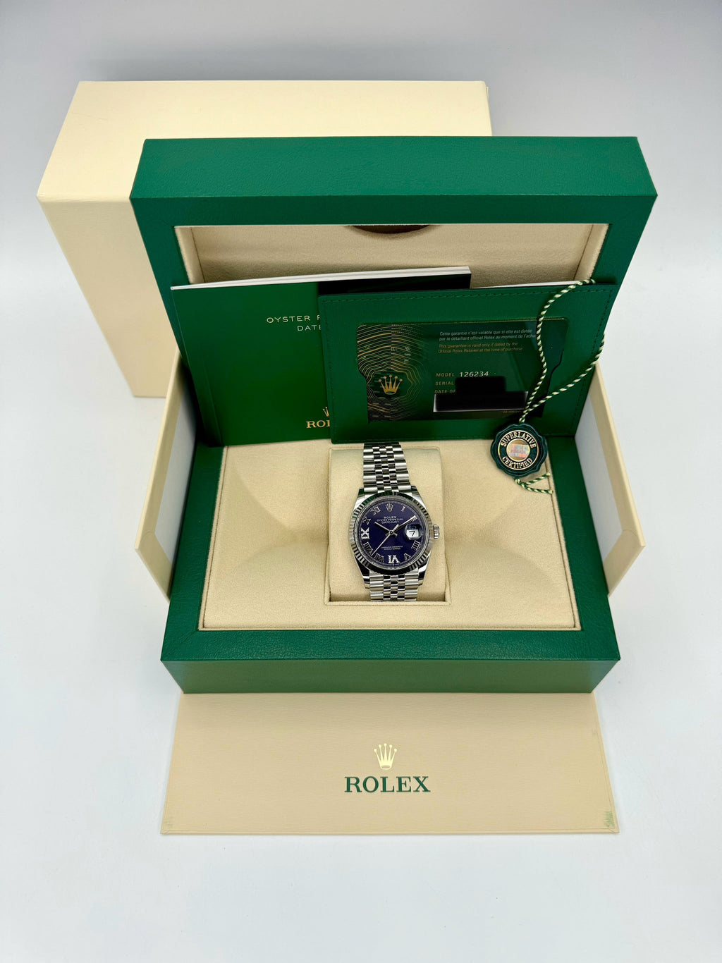NEW 2025 Rolex Datejust 36mm 126234 Stainless Steel Jubilee Purple Dial