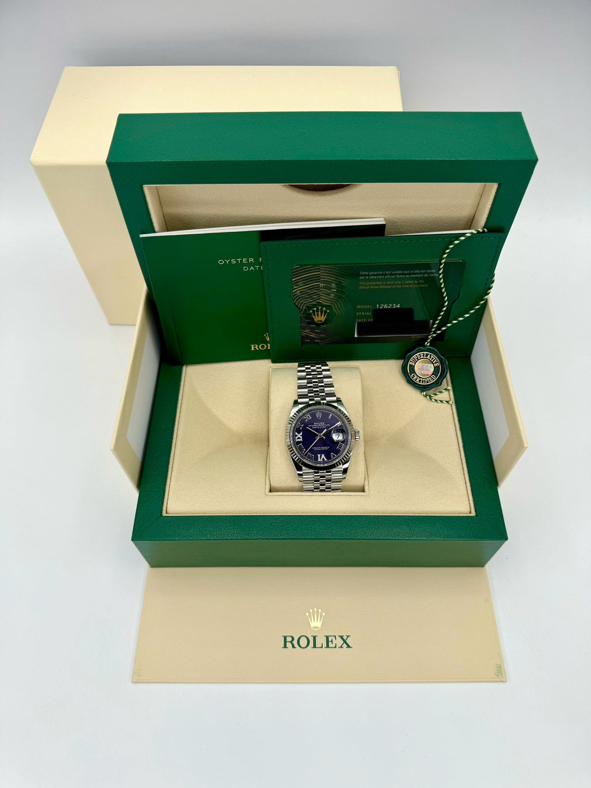 NEW 2025 Rolex Datejust 36mm 126234 Stainless Steel Jubilee Purple Dial