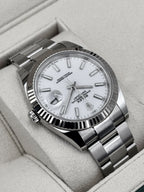 2022 Rolex Datejust 41mm 126334 Stainless Steel Oyster White Dial