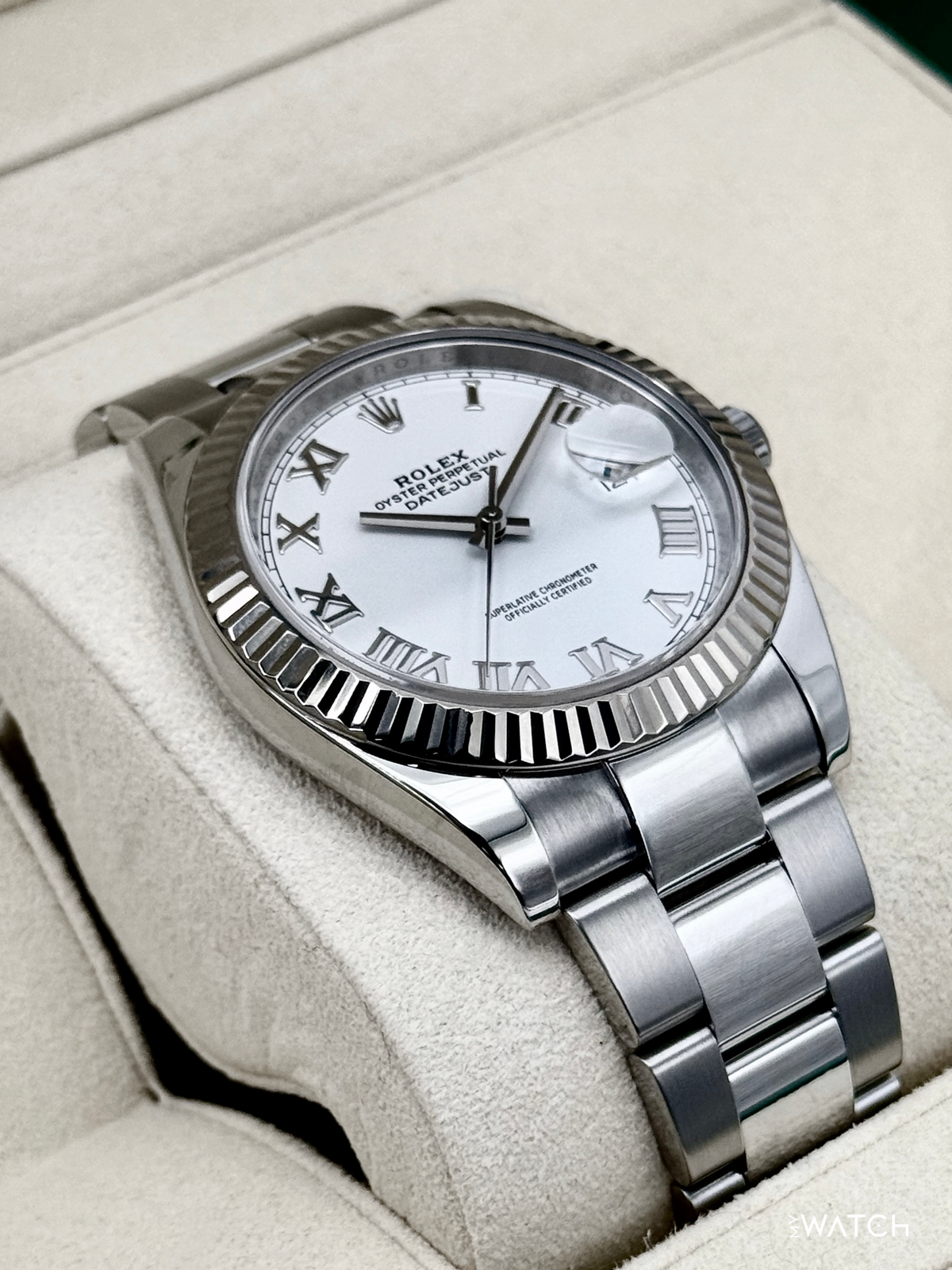 2019 Rolex Datejust 41mm 126334 Stainless Steel Oyster White Roman Numeral Dial