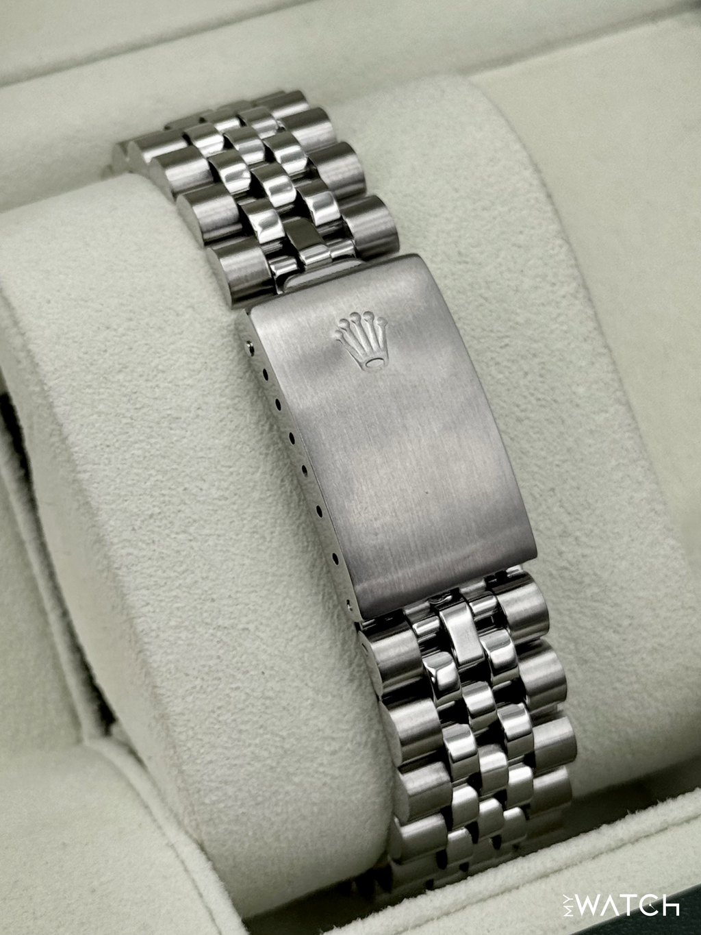 1970 Rolex Datejust 36mm 1603 Stainless Steel Jubilee Silver Linen Dial