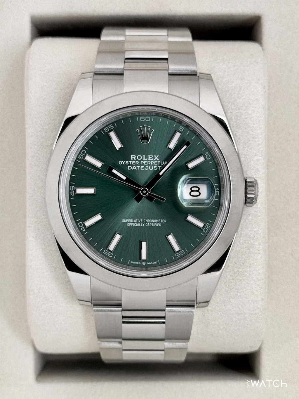 NEW 2026 Rolex Datejust 41mm 126300 Stainless Steel Oyster Green Dial
