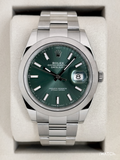 NEW 2026 Rolex Datejust 41mm 126300 Stainless Steel Oyster Green Dial