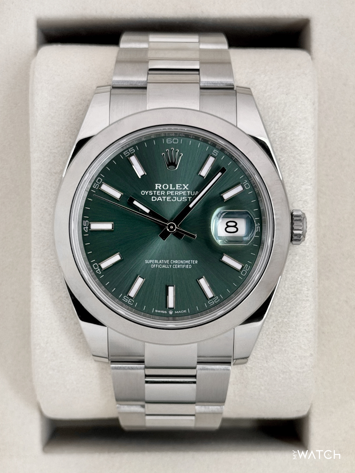 NEW 2026 Rolex Datejust 41mm 126300 Stainless Steel Oyster Green Dial