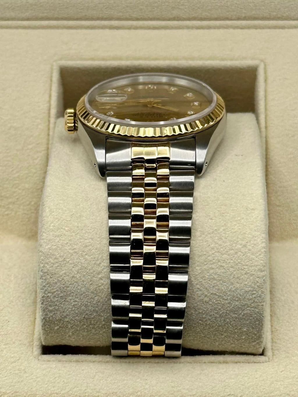 Rolex Datejust 36mm 16233 Two-Tone Jubilee Champagne Diamond Dial