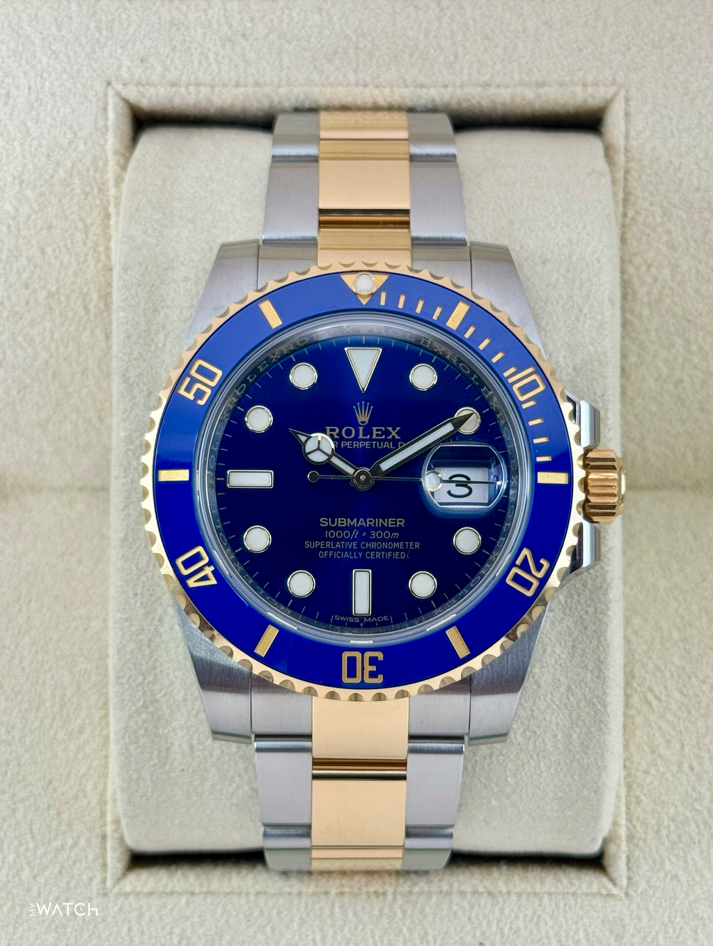 2017 Rolex Submariner "Bluesy" 40mm 116613LB Two-Tone Blue Dial