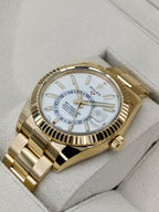 2023 Rolex Sky-Dweller 42mm 326938 Yellow Gold Oyster White Dial