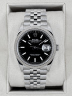 2019 Rolex Datejust 36mm 126234 Stainless Steel Jubilee Black Dial