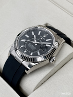 2025 Rolex Sky-Dweller 42mm 336239 White Gold Oysterflex Black Dial