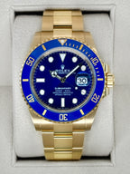 2025 Rolex Submariner "Bluesy" 41mm 126618LB Yellow Gold Blue Dial