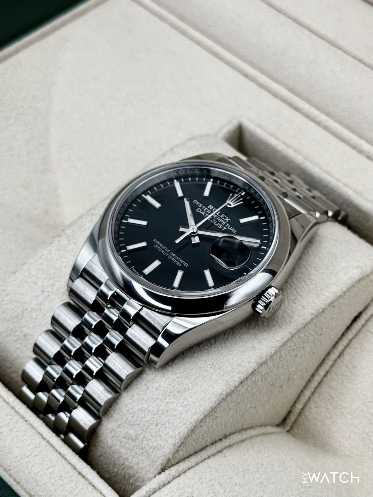 2024 Rolex Datejust 36mm 126200 Stainless Steel Jubilee Black Dial