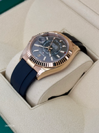 2022 Rolex Sky-Dweller 42mm 326235 Rose Gold Oysterflex Rhodium Dial