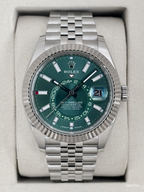 2026 Rolex Sky-Dweller 42mm 336934 Stainless Steel Jubilee Green Dial