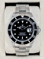 2000 Rolex Submariner 40mm 16610 Stainless Steel Black Dial (Collector's Set)