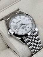2024 Rolex Datejust 41mm 126300 Stainless Steel Jubilee White Dial