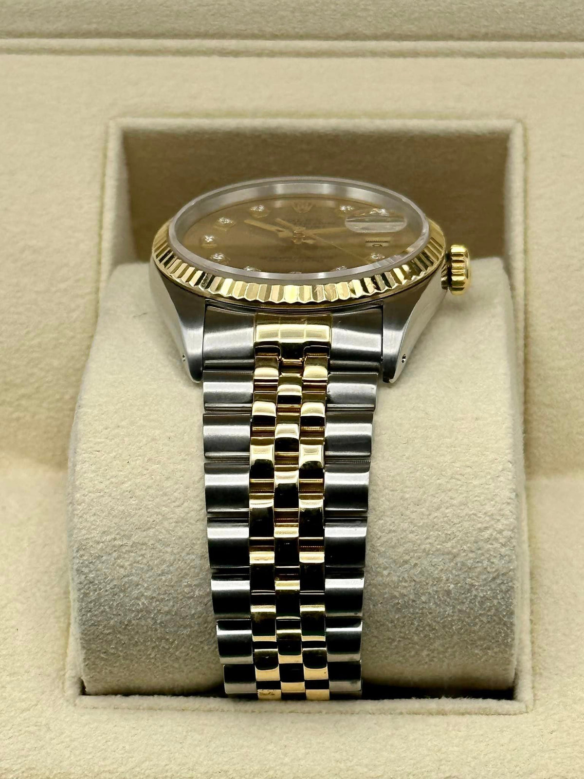 Rolex Datejust 36mm 16233 Two-Tone Jubilee Champagne Diamond Dial