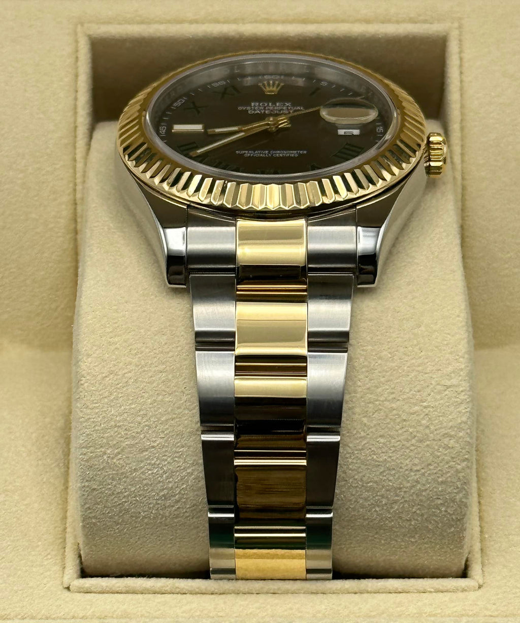 2016 Rolex Datejust 41mm 116333 Two-Tone Oyster Wimbledon Dial