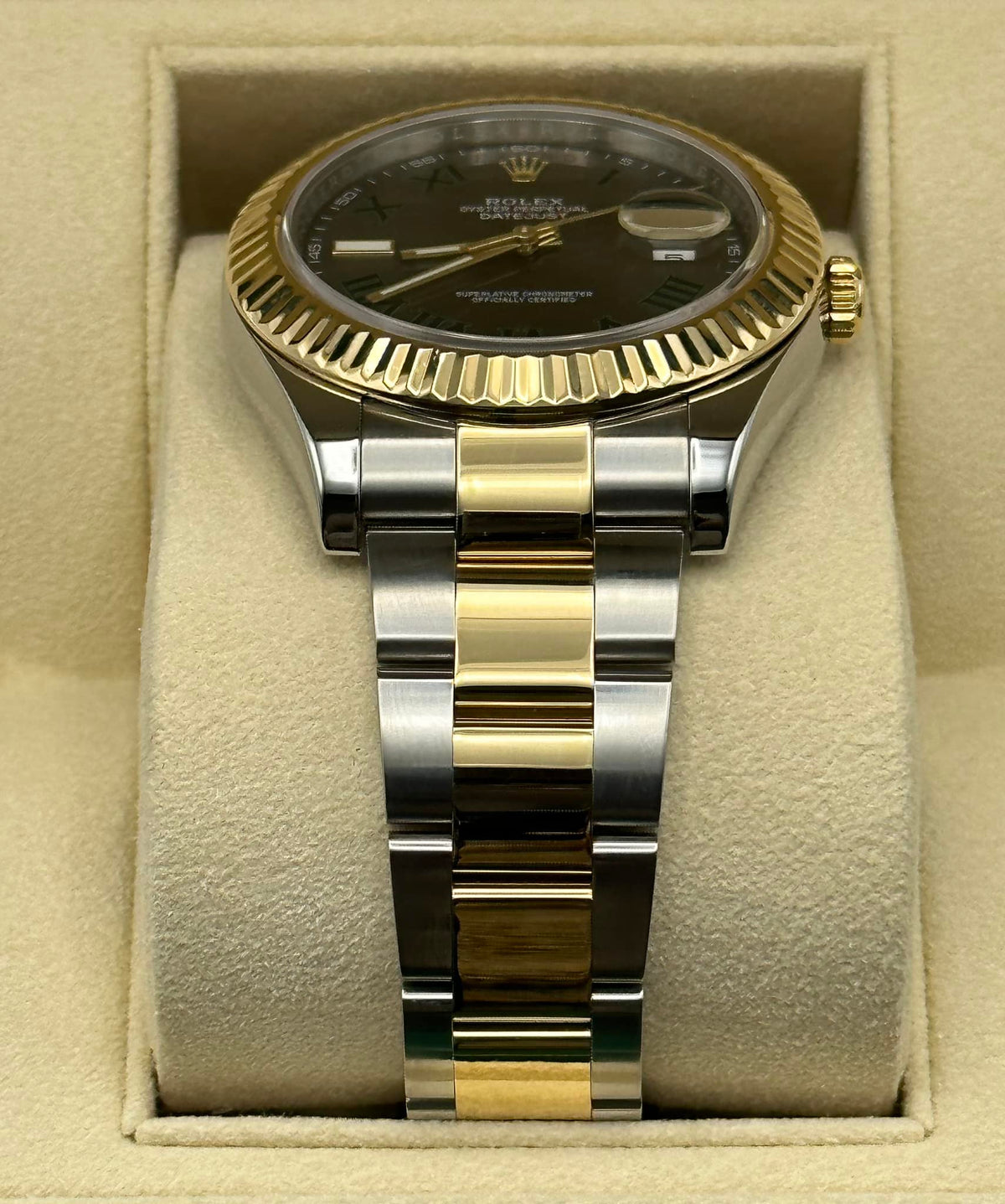 2016 Rolex Datejust 41mm 116333 Two-Tone Oyster Wimbledon Dial