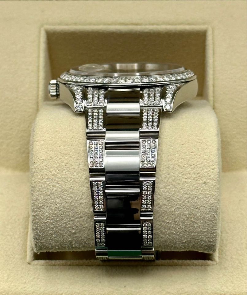 Rolex Datejust 41mm 126300 Diamonds Oyster Black Stick Dial