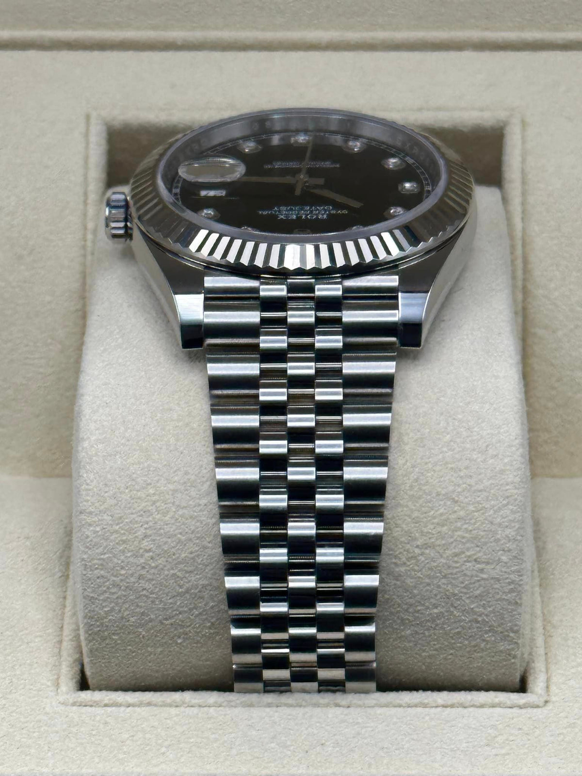 2019 Rolex Datejust 41mm 126334 Jubilee Black Diamond Dial