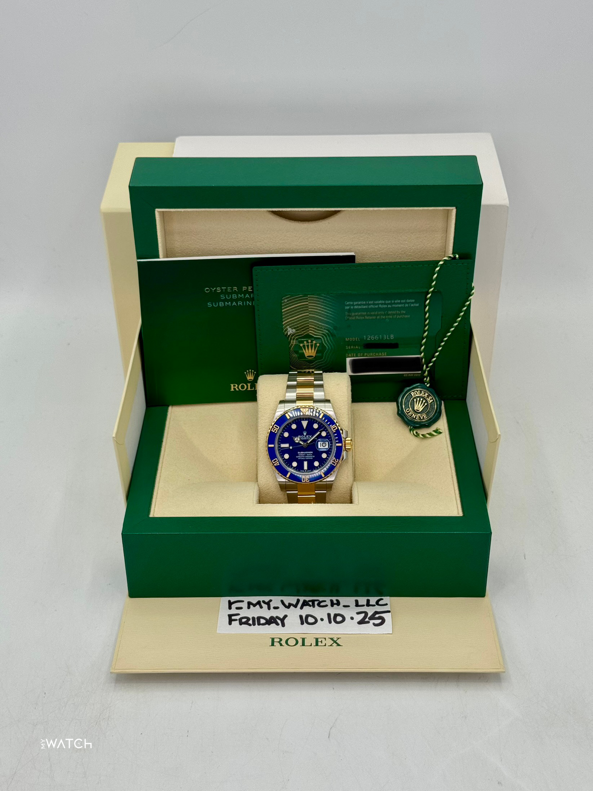 2023 Rolex Submariner "Bluesy" 41mm 126613LB Two-Tone Blue Dial