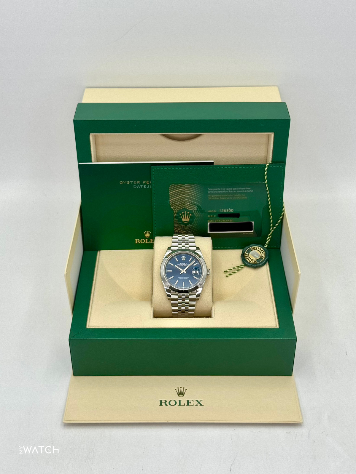 2023 Rolex Datejust 41mm 126300 Stainless Steel Jubilee Blue Dial