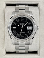 2003 Rolex Datejust II 41mm 116334 Stainless Steel Oyster Black Dial